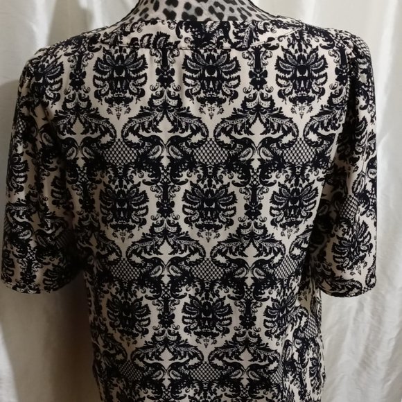 Painted threads paisley print boho blouse medium - Picture 4 of 10